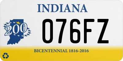 IN license plate 076FZ