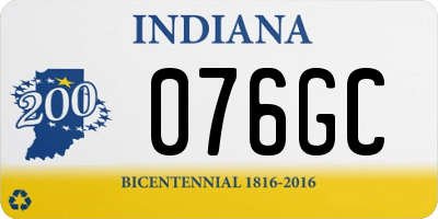 IN license plate 076GC