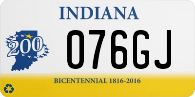 IN license plate 076GJ