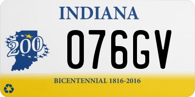 IN license plate 076GV