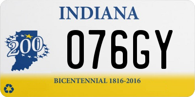 IN license plate 076GY