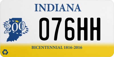 IN license plate 076HH