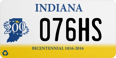 IN license plate 076HS