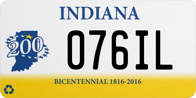 IN license plate 076IL