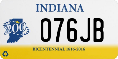 IN license plate 076JB