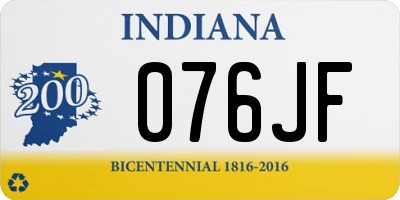 IN license plate 076JF