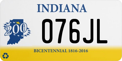 IN license plate 076JL
