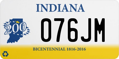 IN license plate 076JM