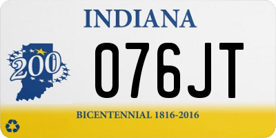 IN license plate 076JT