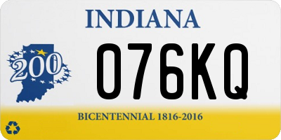 IN license plate 076KQ