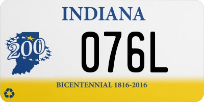 IN license plate 076L