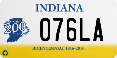 IN license plate 076LA