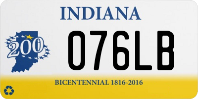 IN license plate 076LB