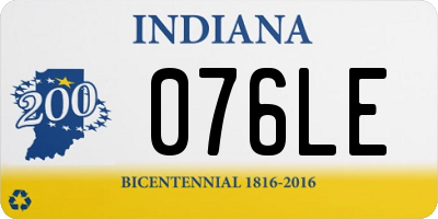 IN license plate 076LE