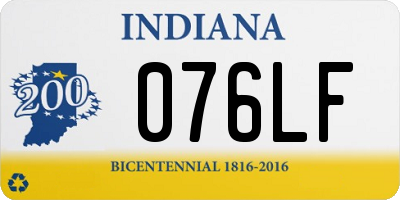 IN license plate 076LF