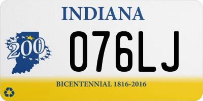 IN license plate 076LJ