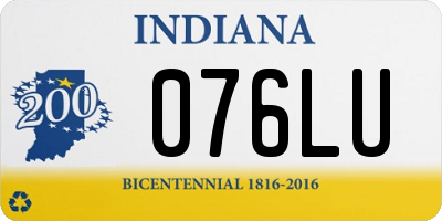 IN license plate 076LU