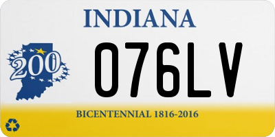 IN license plate 076LV