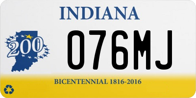 IN license plate 076MJ