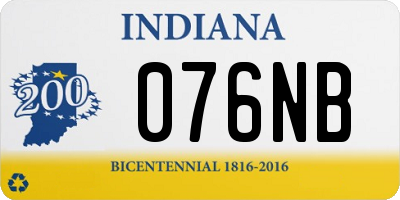 IN license plate 076NB