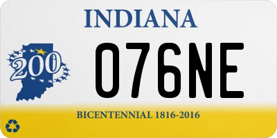 IN license plate 076NE