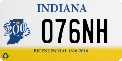 IN license plate 076NH