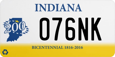 IN license plate 076NK