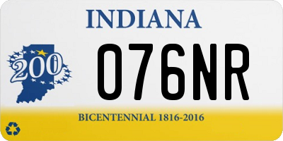 IN license plate 076NR