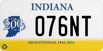 IN license plate 076NT