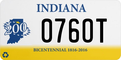 IN license plate 076OT