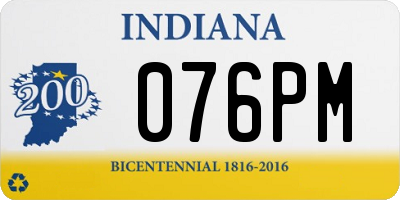 IN license plate 076PM