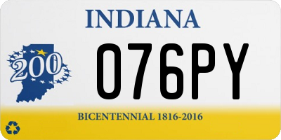 IN license plate 076PY