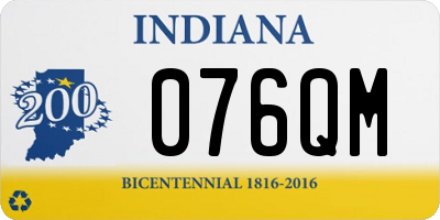 IN license plate 076QM