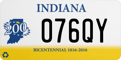 IN license plate 076QY