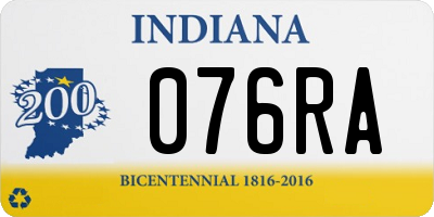 IN license plate 076RA