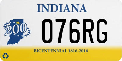 IN license plate 076RG