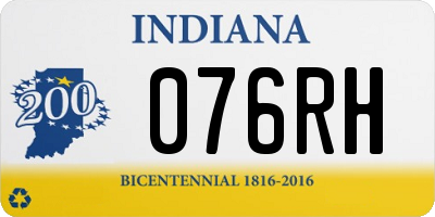 IN license plate 076RH