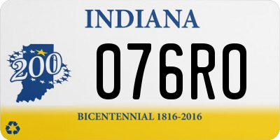 IN license plate 076RO