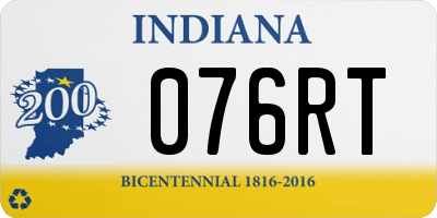 IN license plate 076RT