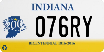 IN license plate 076RY