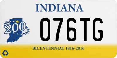 IN license plate 076TG