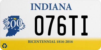 IN license plate 076TI