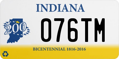 IN license plate 076TM