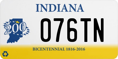 IN license plate 076TN