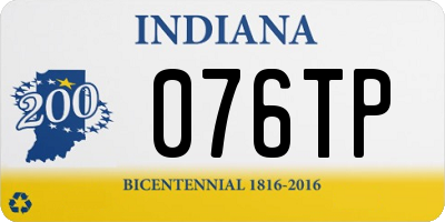 IN license plate 076TP