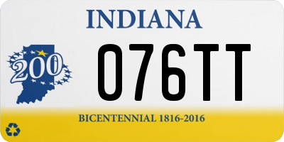 IN license plate 076TT