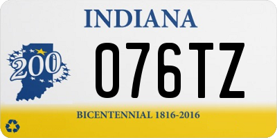 IN license plate 076TZ