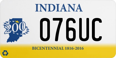 IN license plate 076UC