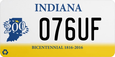IN license plate 076UF
