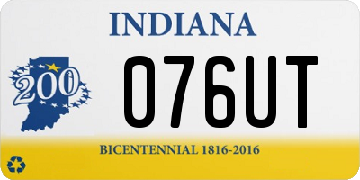 IN license plate 076UT
